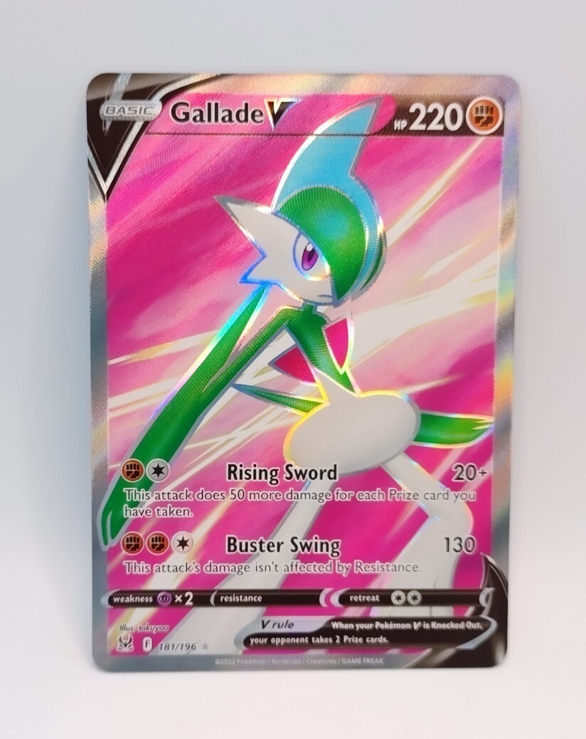 Gallade V Full Art Holo Rare 181/196 Lost Origin Pokemon TCG NM Fresh Pull