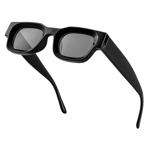 4 Pack Unisex Wayfarer Style Sunglasses – All Black Retro Look, Plastic Frames, Made In China – TheGag