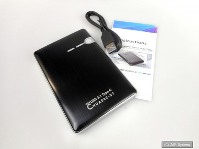 NEU: MicroStorage MS25U3.0E 256 AES Encrypted USB3.0 Black External HDD Gehäuse