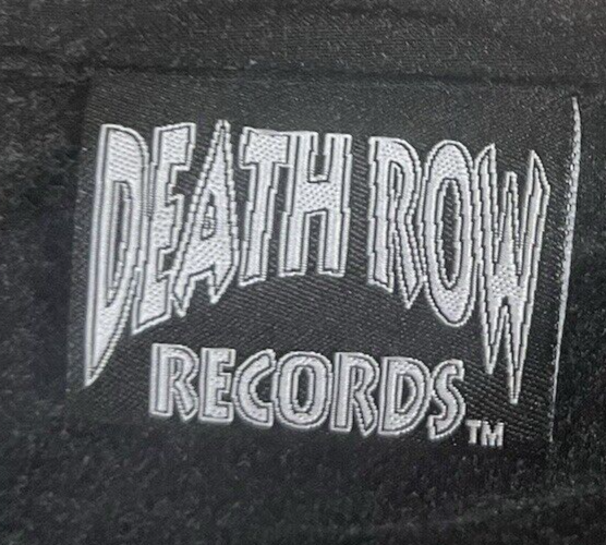 FILA Camicia Pacsun Death Row uomo taglia L scollo a V nero bianco con bottoni manica corta