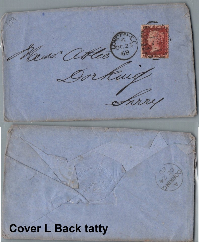 QV Covers 1840 - 1879 1d Red & GB Postal History Postmarks Locations ...