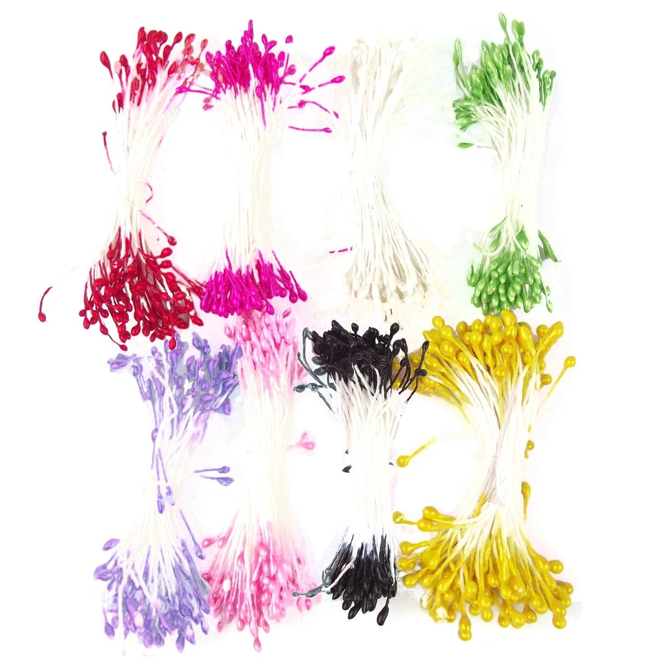 PETALLICA Bundle of 180 Flower Stamen Threads Flower Cake Making Artificial Flowers Crafts