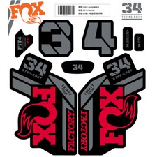 Fork Sticker for 2021 FOX 34 Mountain Bike DH Bicycle Cycling Decals red gray