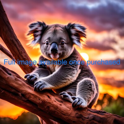 Cute Koala | High Resolution Digital Wall Art Print | Download
