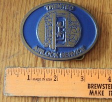 Trenton Airlock Service Belt buckle DynaBuckle Provo Utah Solid brass Vintage