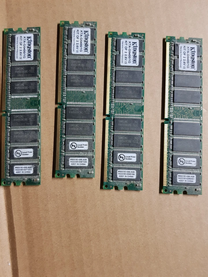 2 GB (512MB X 4) POWERMAC G5 MEMORY (KINGSTON KTA-5400/1G) - Image 2 of 4