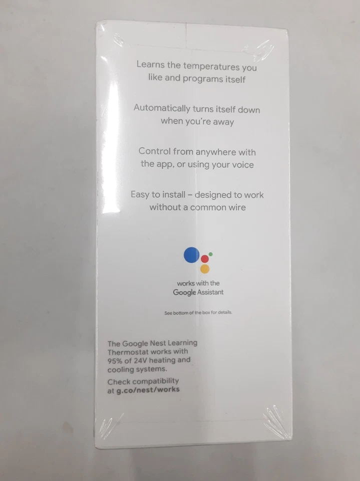 Google Nest Learning Programmable Thermostat White T3017US - BRAND NEW - Image 4 of 4