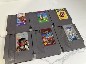 NES Nintendo OEM Console, 2 Controllers, 6 Game Bundle Lot - New 72 Pin - Tested