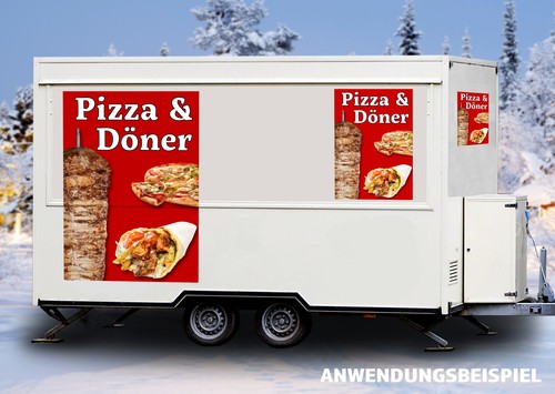 Aufkleber Pizza & Döner wetterfest Imbiss Snack Gastronomie Kundenstopper Plakat - Bild 3 von 3