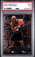 1996 Fleer Metal MITCH RICHMOND #244 PSA 7 SACRAMENTO KINGS Graded Card Vtg NBA