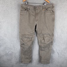 DeWALT Madison Work Pants Mens 46x31 Gray Reinforced Knee Tool Pocket Canvas
