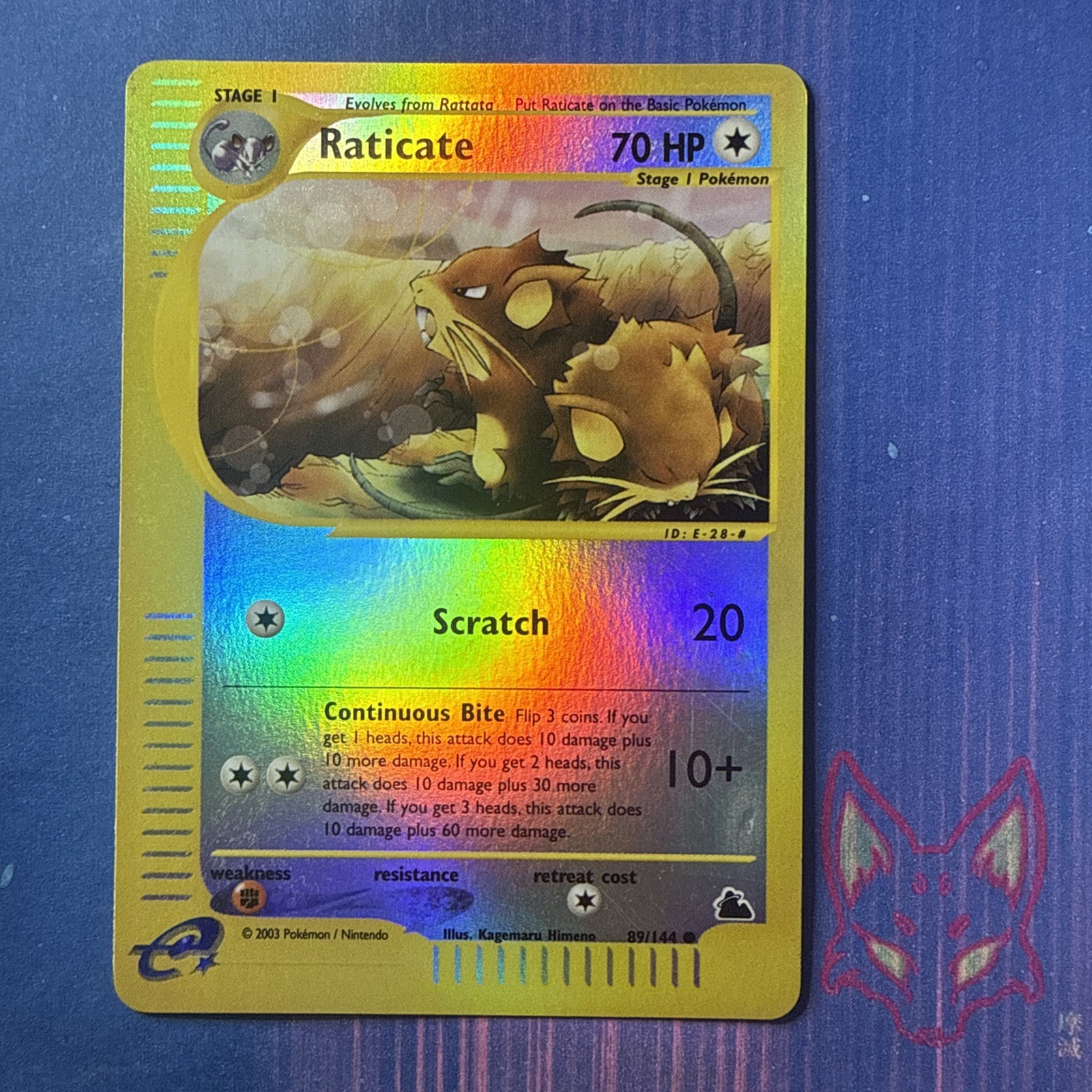 Skyridge - NM - Raticate 89/144 Reverse Holo US Seller