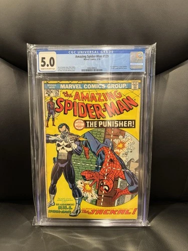1974 MARVEL Comics AMAZING SPIDER-MAN #129 Key 1st ap. of the PUNISHER - CGC 5.0