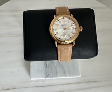 Shinola The Runwell Gold Case with Tan Leather Band Wristwatch