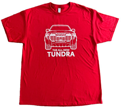 Toyota Tundra Shirt XL Red Jerzees Dri Power All New Gen 3 Truck Graphic T-Shirt