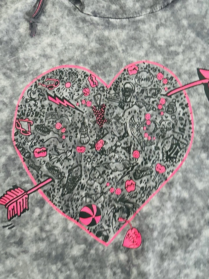 Torrid Betsey Johnson Size 2 Hooded Dress Black XO Casual Comfy Longe - Image 2 of 4