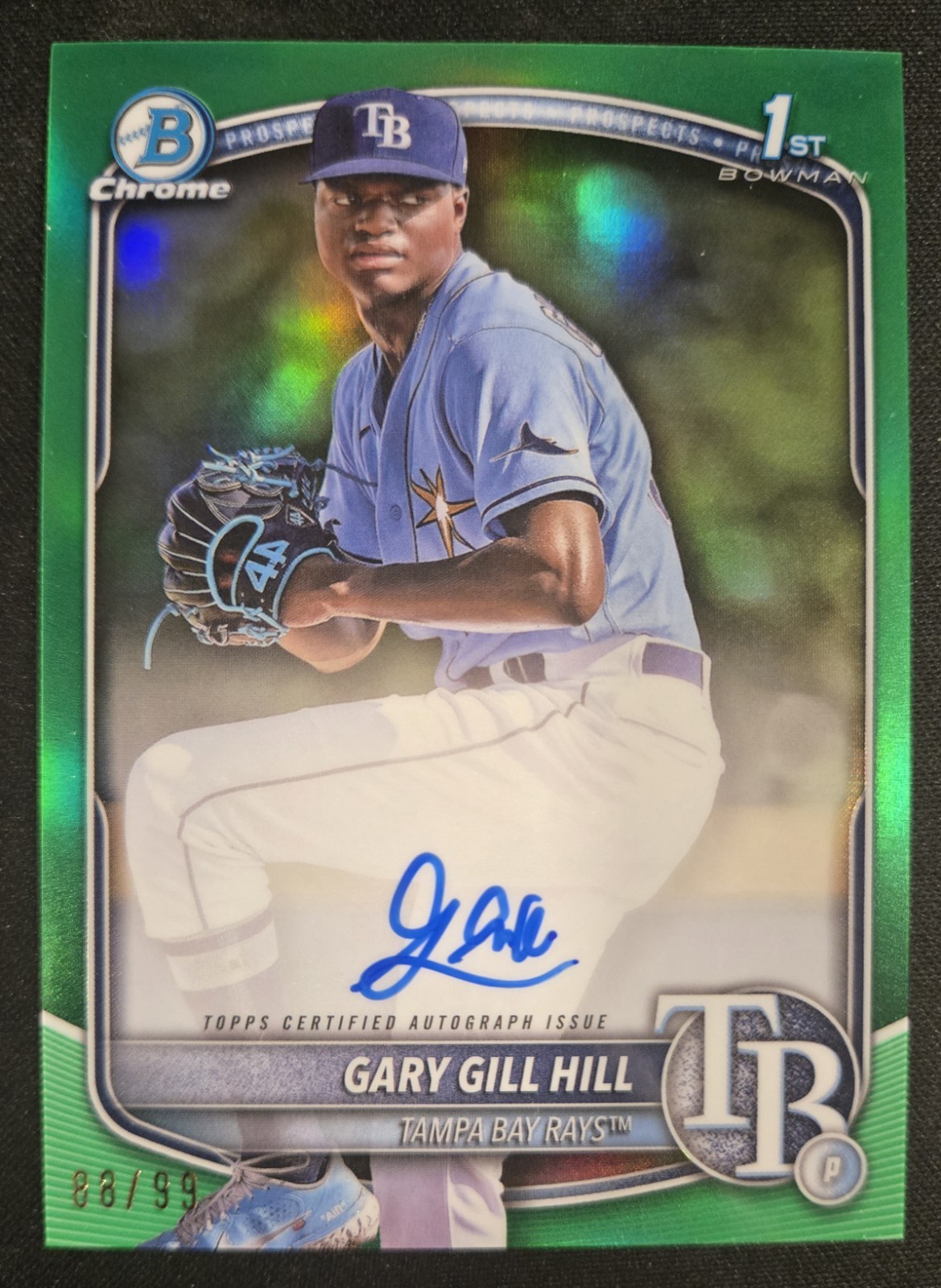 2025 Bowman Chrome Prospect Auto Gary Gill Hill 1st #CPA-GG True Green /99