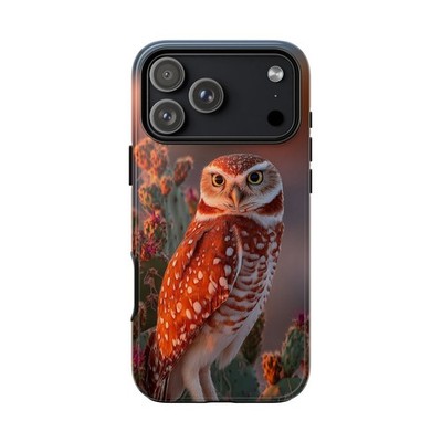 Phone Ink - iPhone/Galaxy/Pixel - Tough Case - Burrowing Owl On Dessert