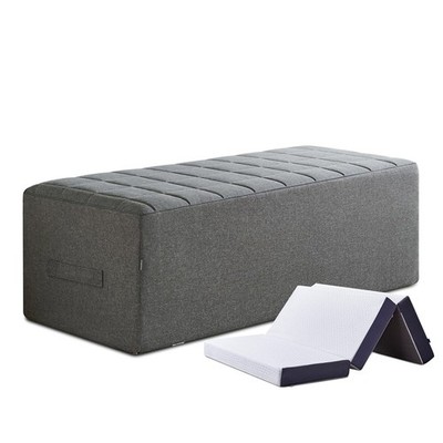Inofia Klappmatratzenbezug, faltbare Aufbewahrung 66,7 x 150 x 45 cm, grau 