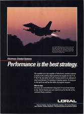Loral F-16 Falcon Electronic Combat Systems Vintage 1990s Magazine Print Ad