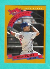 2002 Topps Albert Pujols #719 2001 Rookie Of The Year Award Winner Cardinals