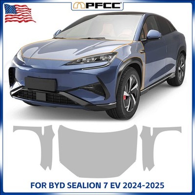 For BYD Sealion 7 EV 2024-UP Hood Fender Precut Paint Protection Film Clear PPF
