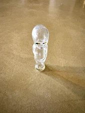 2 1/2" Glass Kewpie Doll Vintage Side Looking Cute!