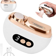 2-in-1 Automatic Electric Nail Clipper with LED Light USB Rechargeable  3 Speed