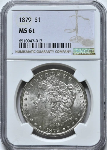 1879 MORGAN MS61 NGC Graded Silver Dollar MS 61 Attractive Original Coin #7084
