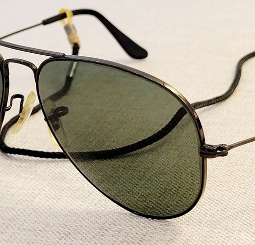 Ray Ban USA B&L BLACK CHROME AVIATORS 58mm SUNGLASSES W/ Case & Original Lanyard - Picture 8 of 20