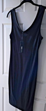 Fashion Nova "Love All of Me" Midi TANK Dress Black Size LARGE NWT