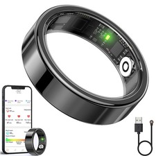 Smart Ring Blood Oxygen Heart Rate Sleep Moni...