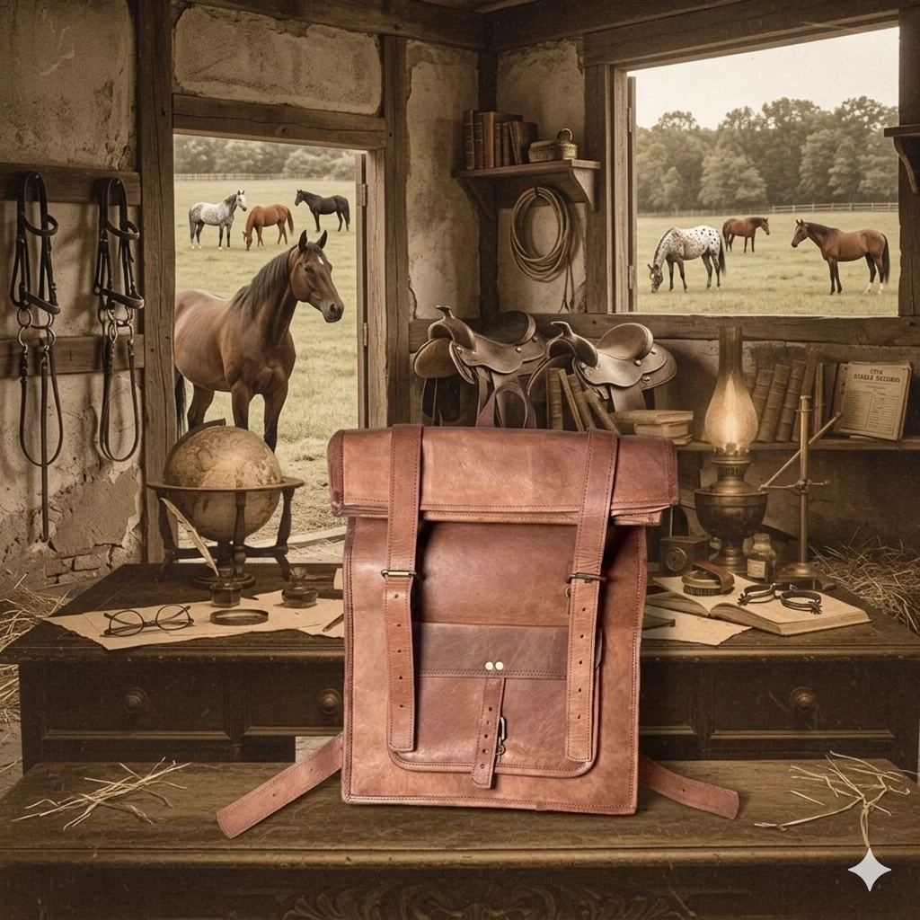 Backpack Goat Rucksack Travel Vintage Genuine Brown Large Messenger