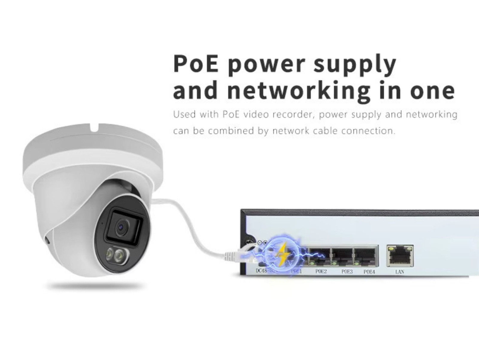 Evertech H.265 5MP Dual Light Full Color IP PoE Security Surveillance Camera