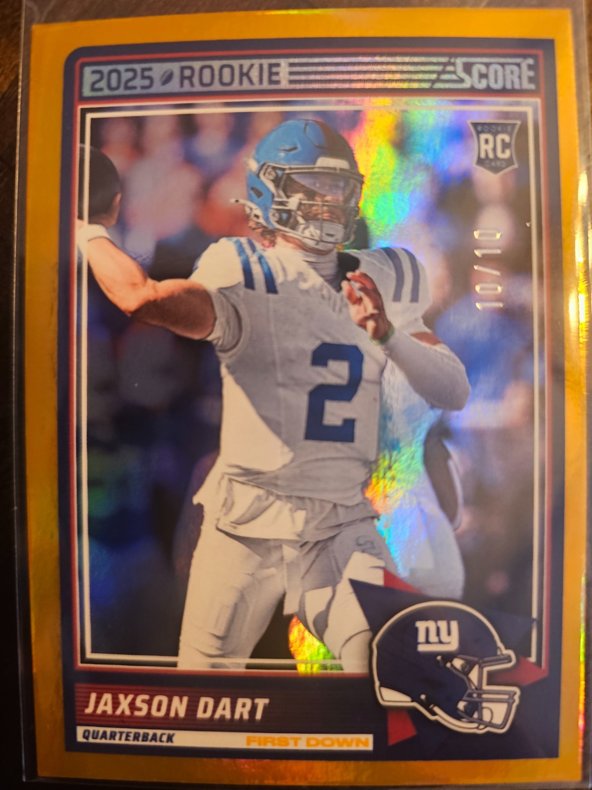 2025 Score Jaxson Dart First Down #35 10/10 (RC)