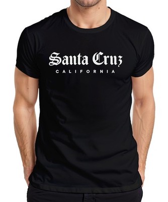 Santa Cruz California Surfen Skate Vintage OldEnglish Schrift Herren T-Shirt