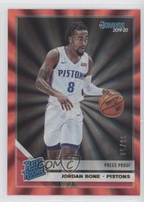 2019 Panini Donruss Rated Rookie Press Proof Red Laser 5/99 Jordan Bone #246 s5j