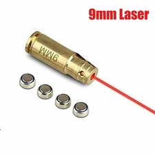 Red Dot 9mm Laser Bore Sighter Boresight Hunting Tool 9 mm Cartridge Bore Sight