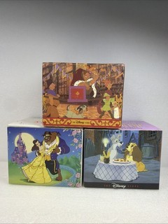 3 Vintage Disney Store MUG COLLECTION Hunchback Beauty Beast Lady Tramp