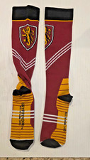 Calcetines Gryffindor Crest Unisex (Talla Única) Hasta la Rodilla Granate Escudo Dorado Novedad