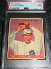 1933 Goudey #15 Vic Victor Sorrell PSA Good 2 ~Detroit Tigers