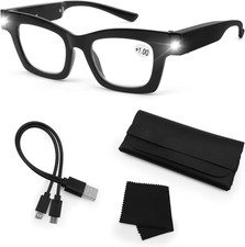Magnifying Glasses with Light Rechargeable Reading Glasses LED Readers