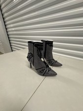 Rouge Women's Black Rhinestone Ankle Boots