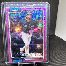 Topps Chrome Christopher Morel Miami Marlins #75 Purple Speckle Refractor