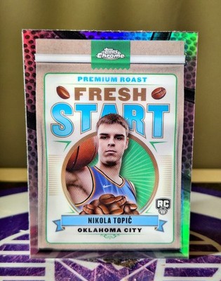 2024-25 TOPPS CHROME FRESH START NIKOLA TOPIC PINK BASKETBALL REFRACTOR RARE