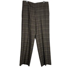 Talbots Y2K Vintage Sz 6P Wool Blend Plaid Trousers Light Academia Preppy Career