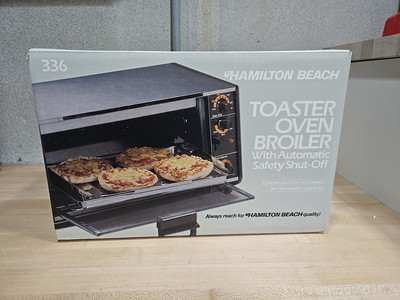 Vintage Hamilton Beach Toaster Oven Broiler 336 Self Cleaning Broil-Bake Pan NEW