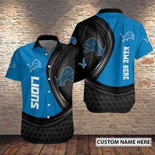 Detroit Football Team Lionss Hawaiian Shirt Button Down Unisex Adults S-5XL