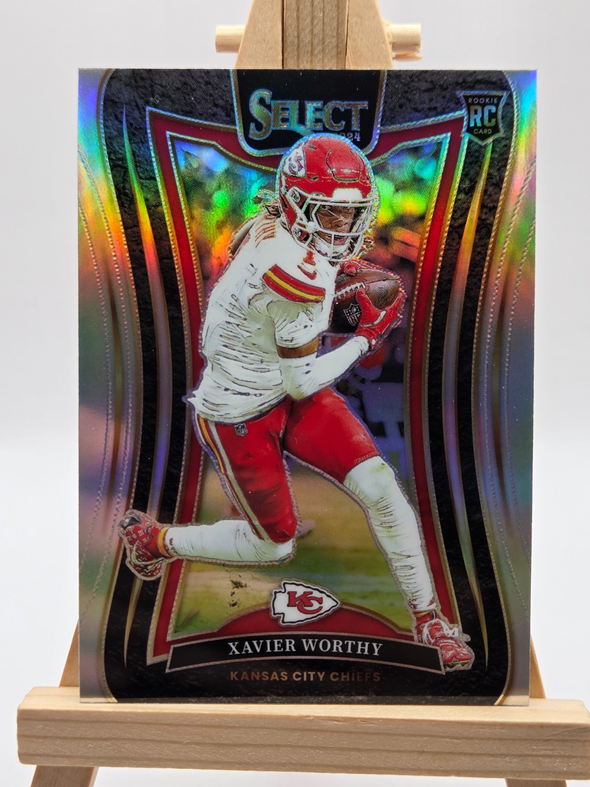 XAVIER WORTHY 2024 PANINI SELECT SILVER PRIZM SUITE LEVEL #385 CHIEFS