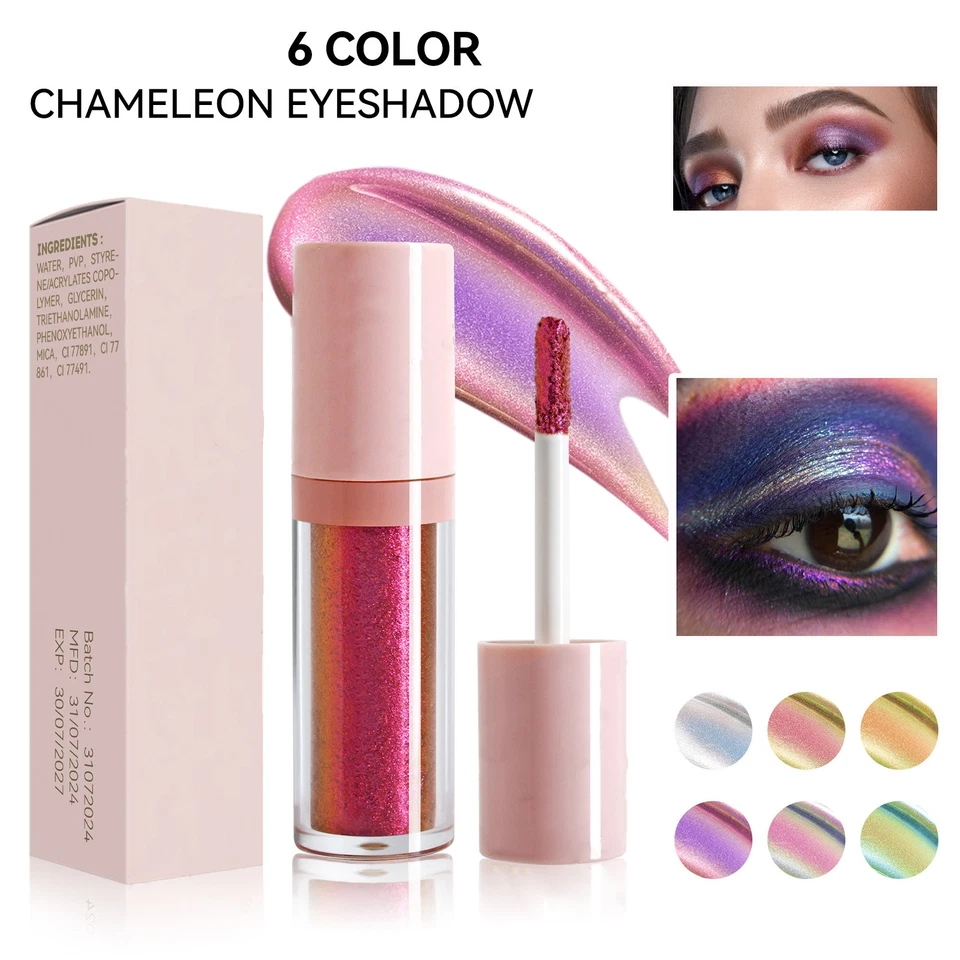 Women Chameleon Liquid Eyeshadow Halloween Makeup Glitter Metallic Eyeshadow - Image 4 of 4
